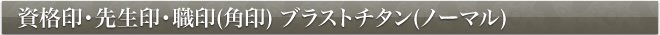 角印・ブラストチタン(ノーマル)